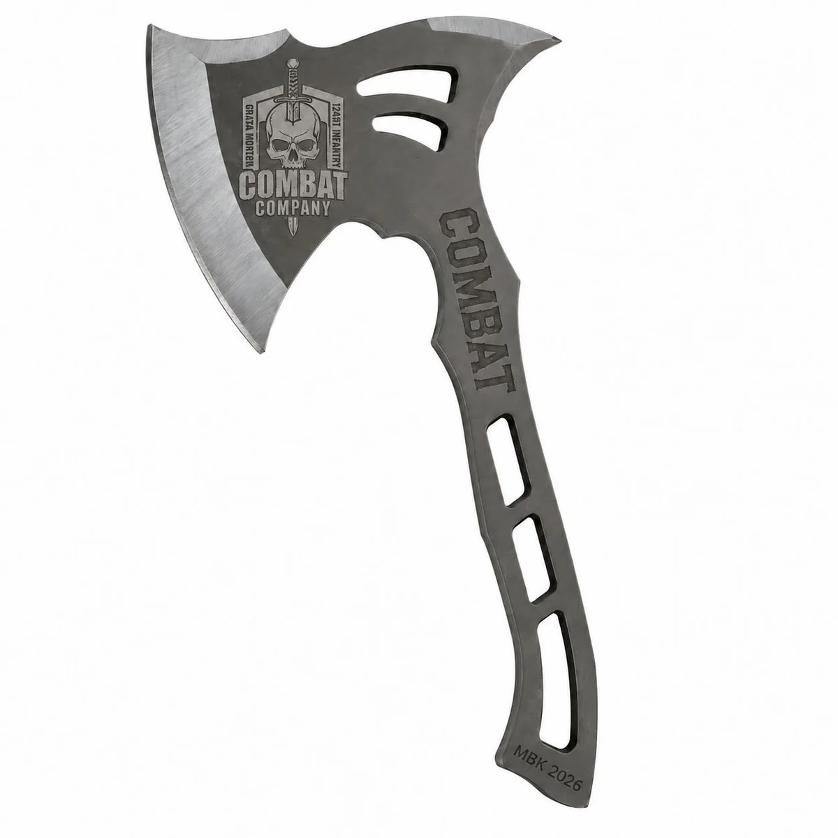 Combat — C Co. 1-124 Display Tomahawk mockup