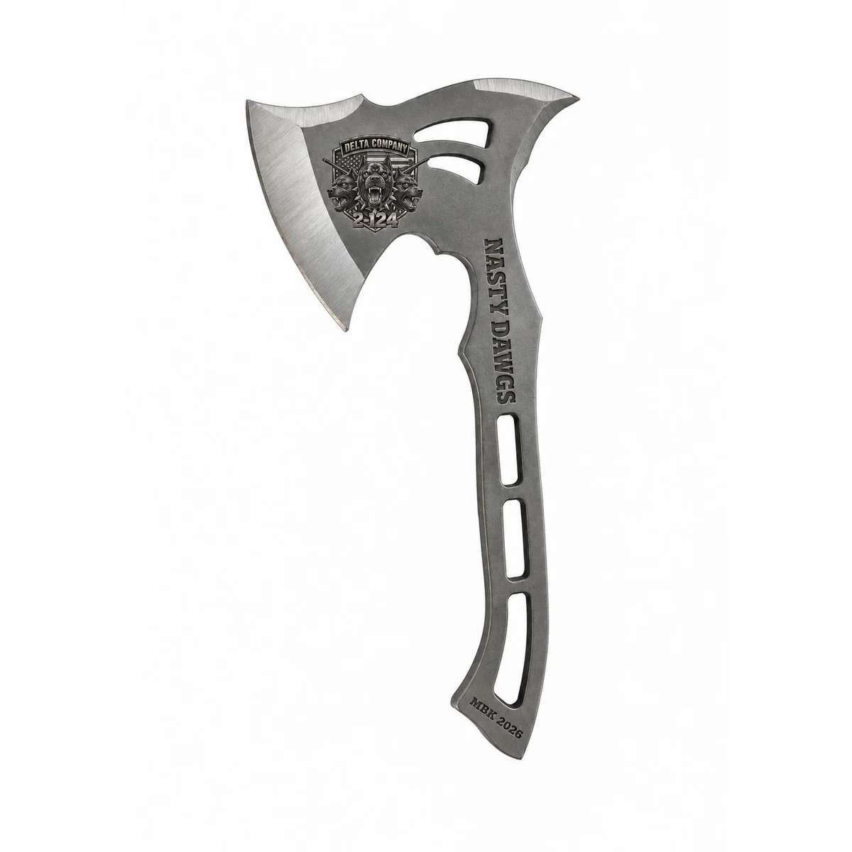 Nasty Dawg — D Co. 2-124 Display Tomahawk mockup