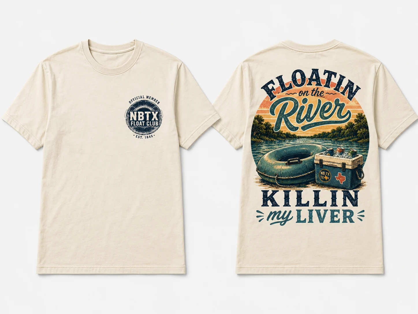 Floatin on the River mockup
