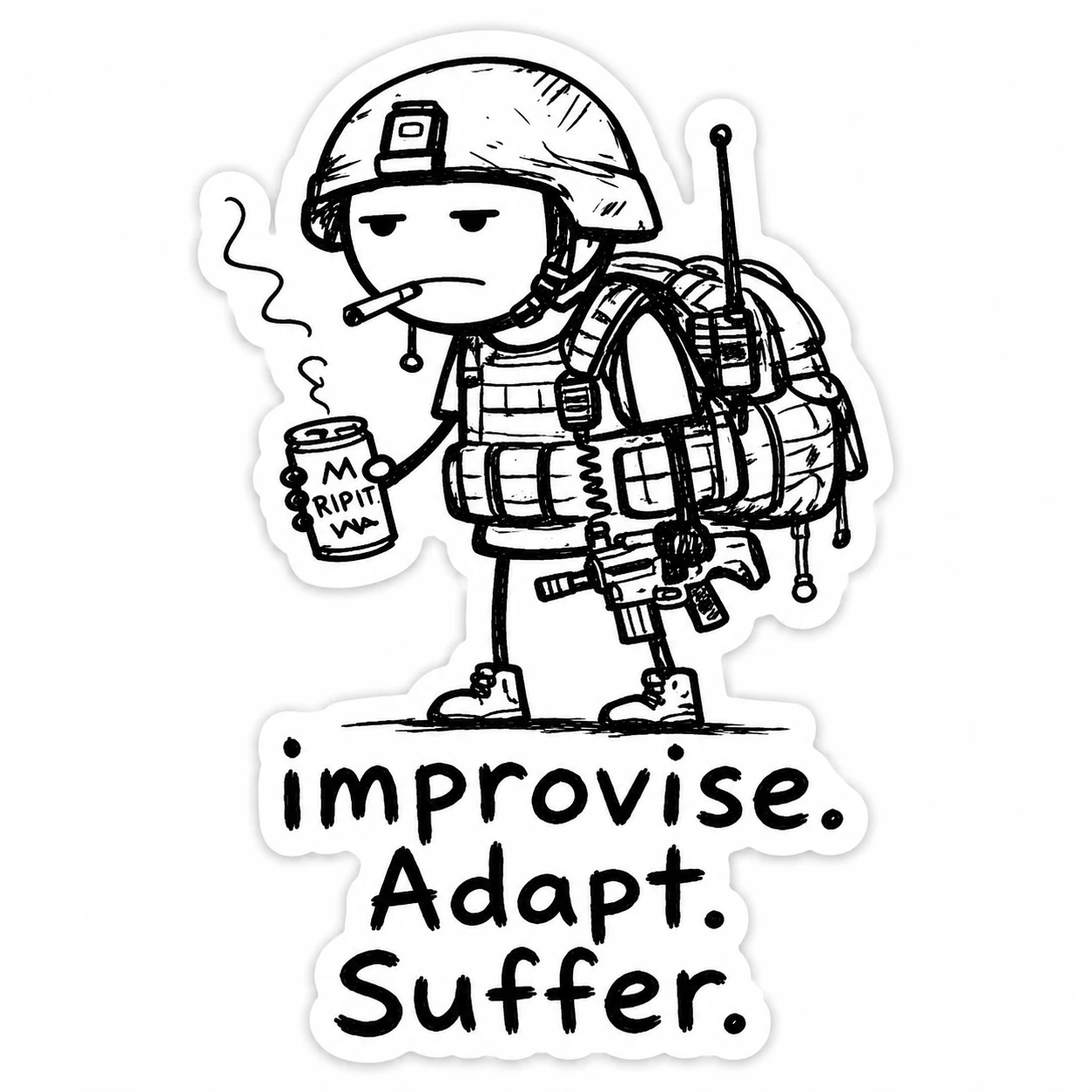 IMPROVISE ADAPT SUFFER mockup