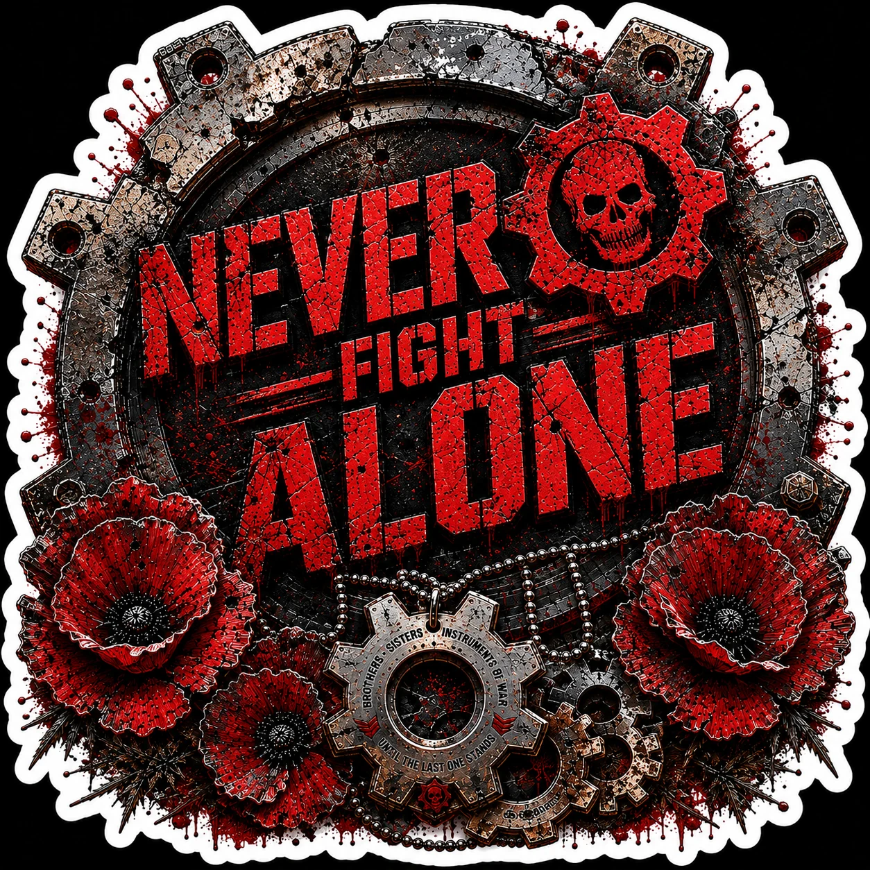 NEVER FIGHT ALONE mockup