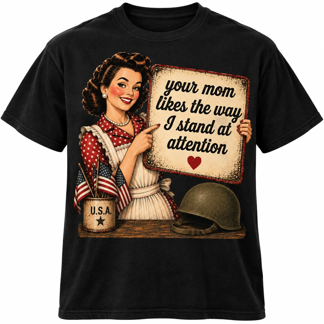 Your Mom Likes The Way I Stand At Attention mockup
